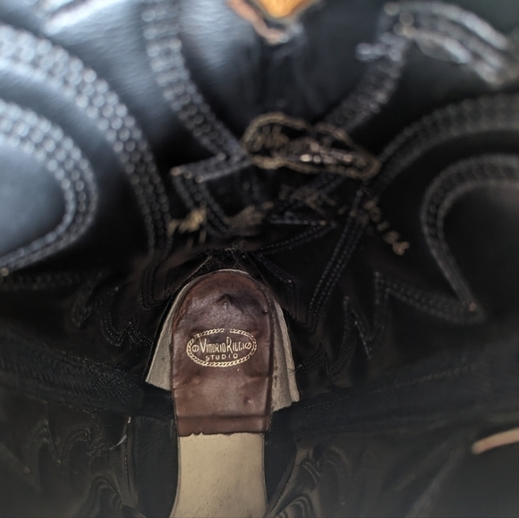 Vittorio Ricci brown cowboy boots sz 7.5 - Picture 7 of 9